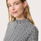 Gerry Weber Mock Neck Houndstooth Print Dress