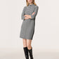 Gerry Weber Mock Neck Houndstooth Print Dress