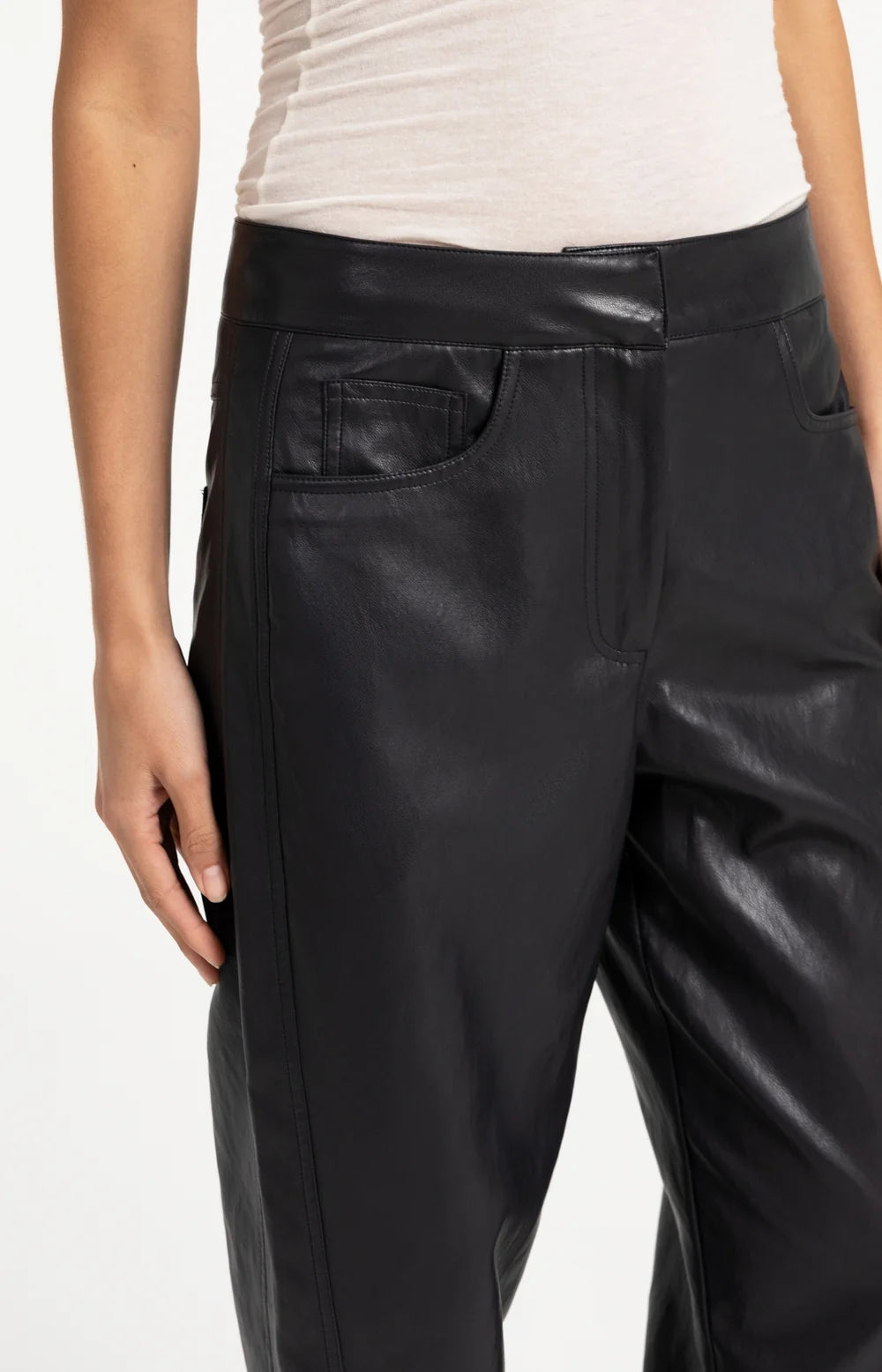 YAYA Faux Leather Trouser
