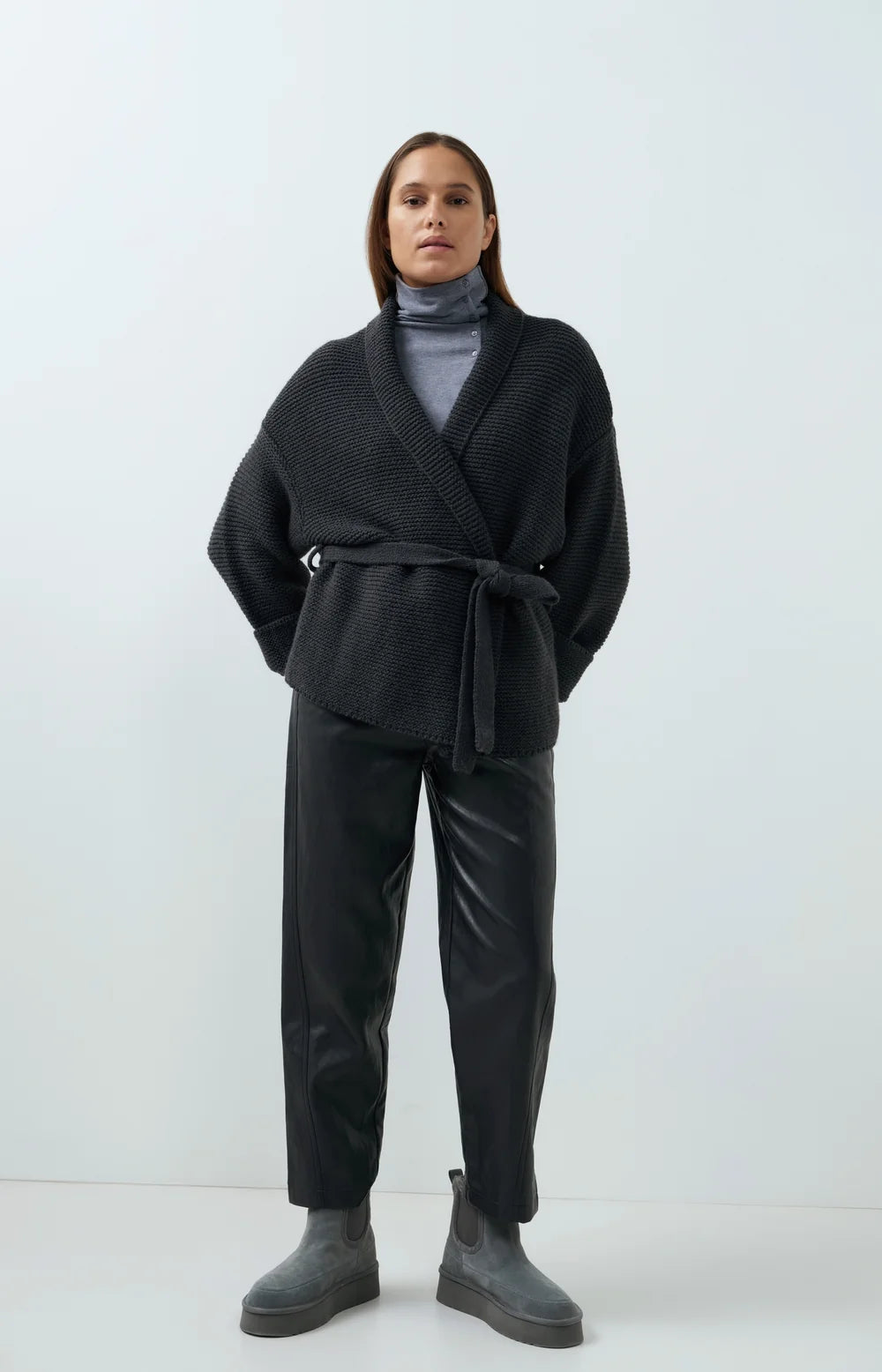YAYA Faux Leather Trouser