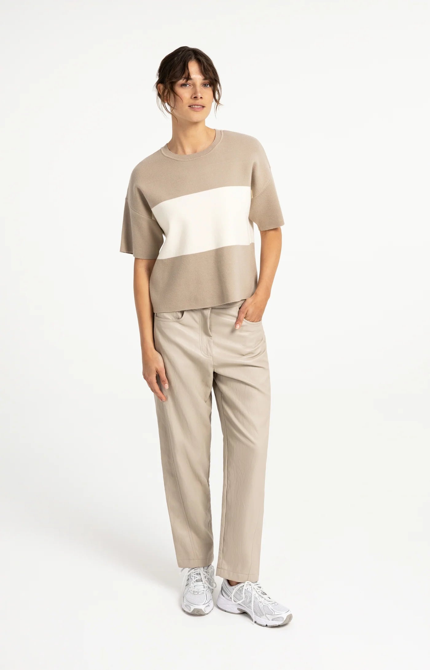 YAYA Faux Leather Trouser