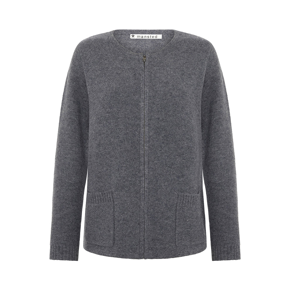 Mansted Gertrud Zip Up Wool Cardigan