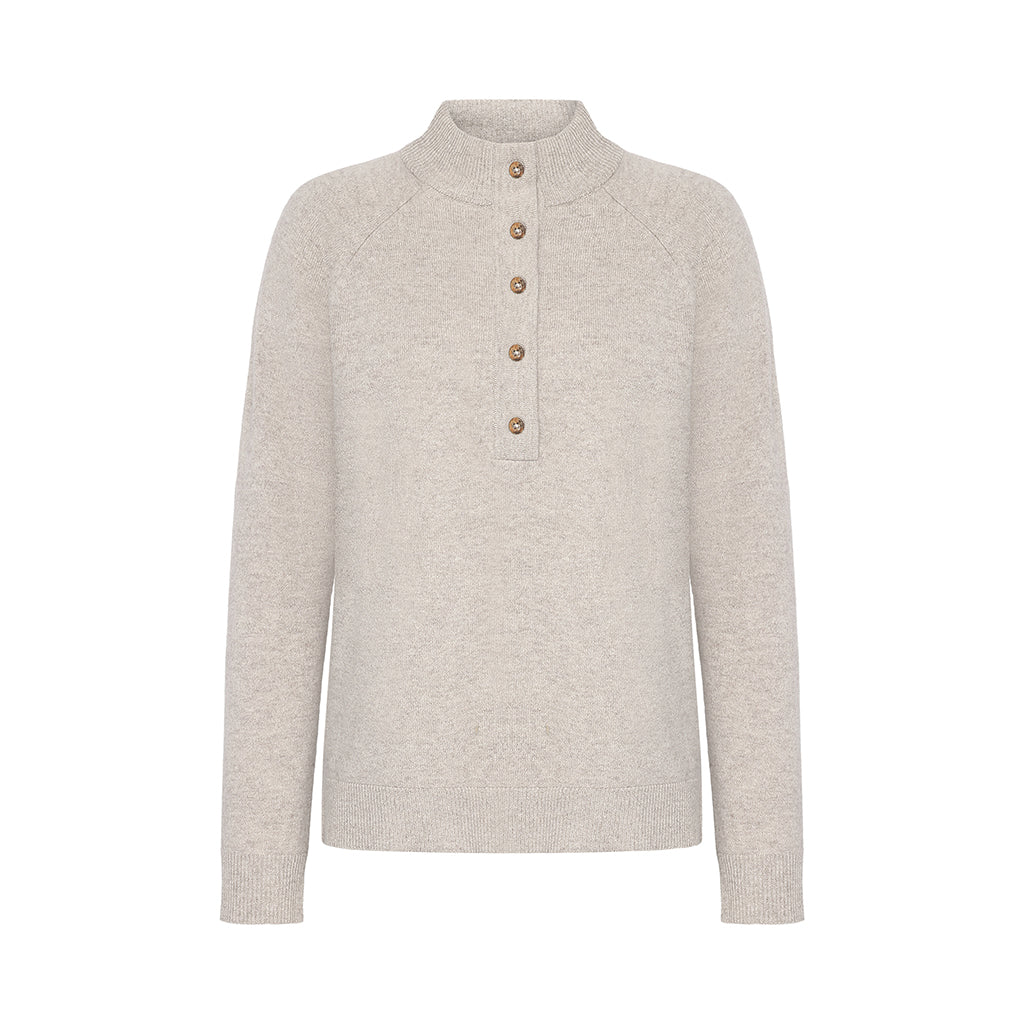 Mansted Hadid Button Neck Sweater