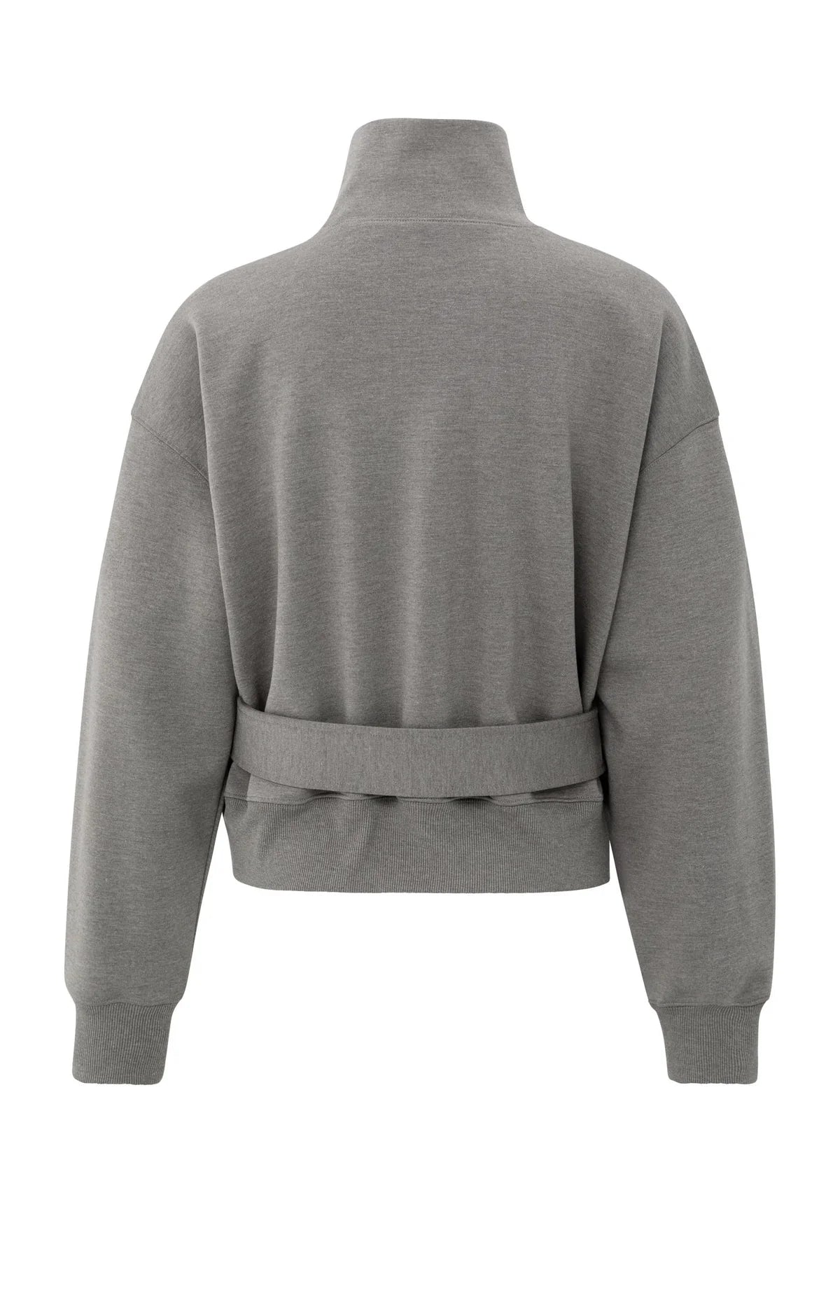 YAYA High Neck Belted Sweatshirt