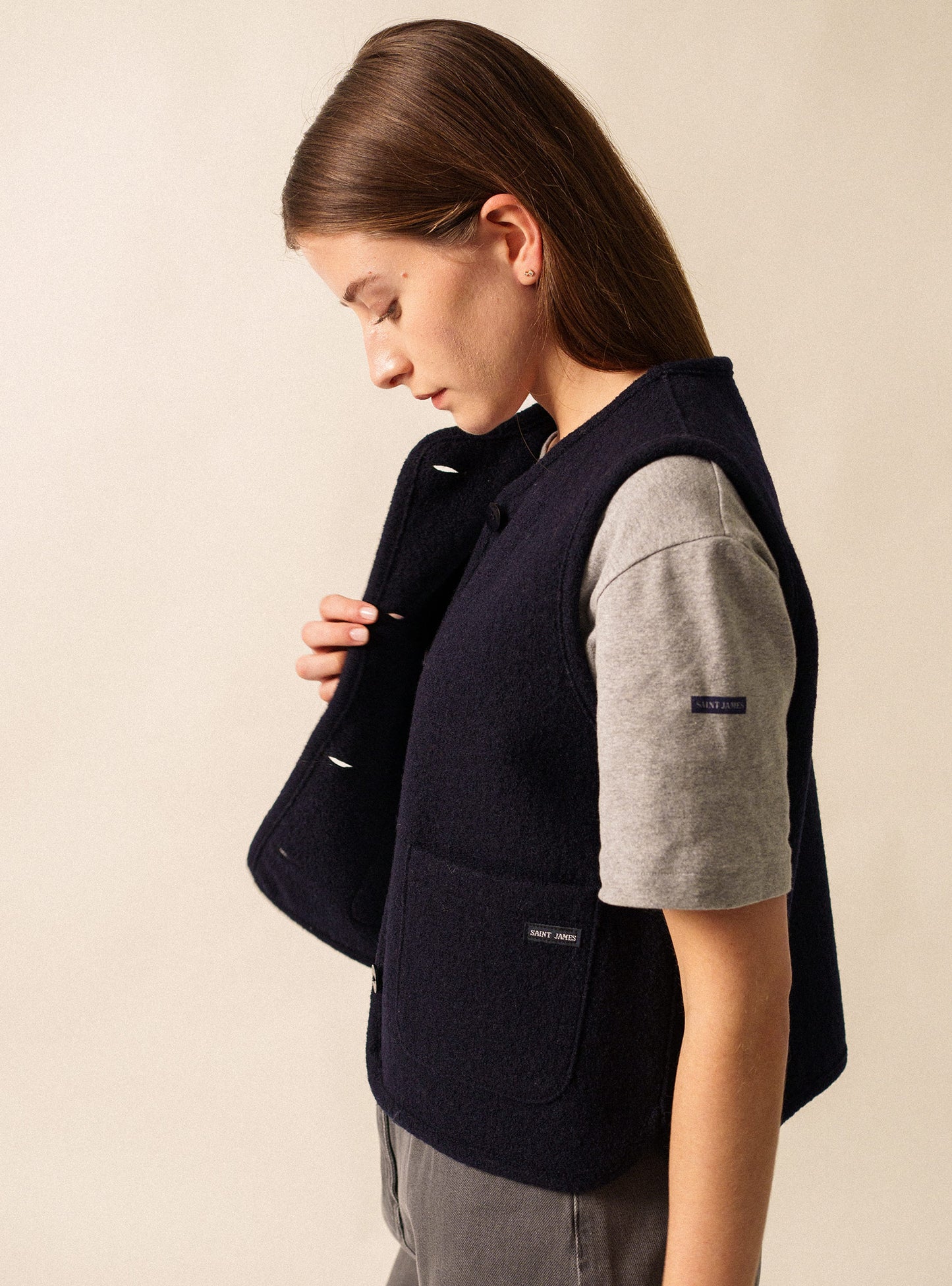 Saint James Jura Sleeveless Cardigan