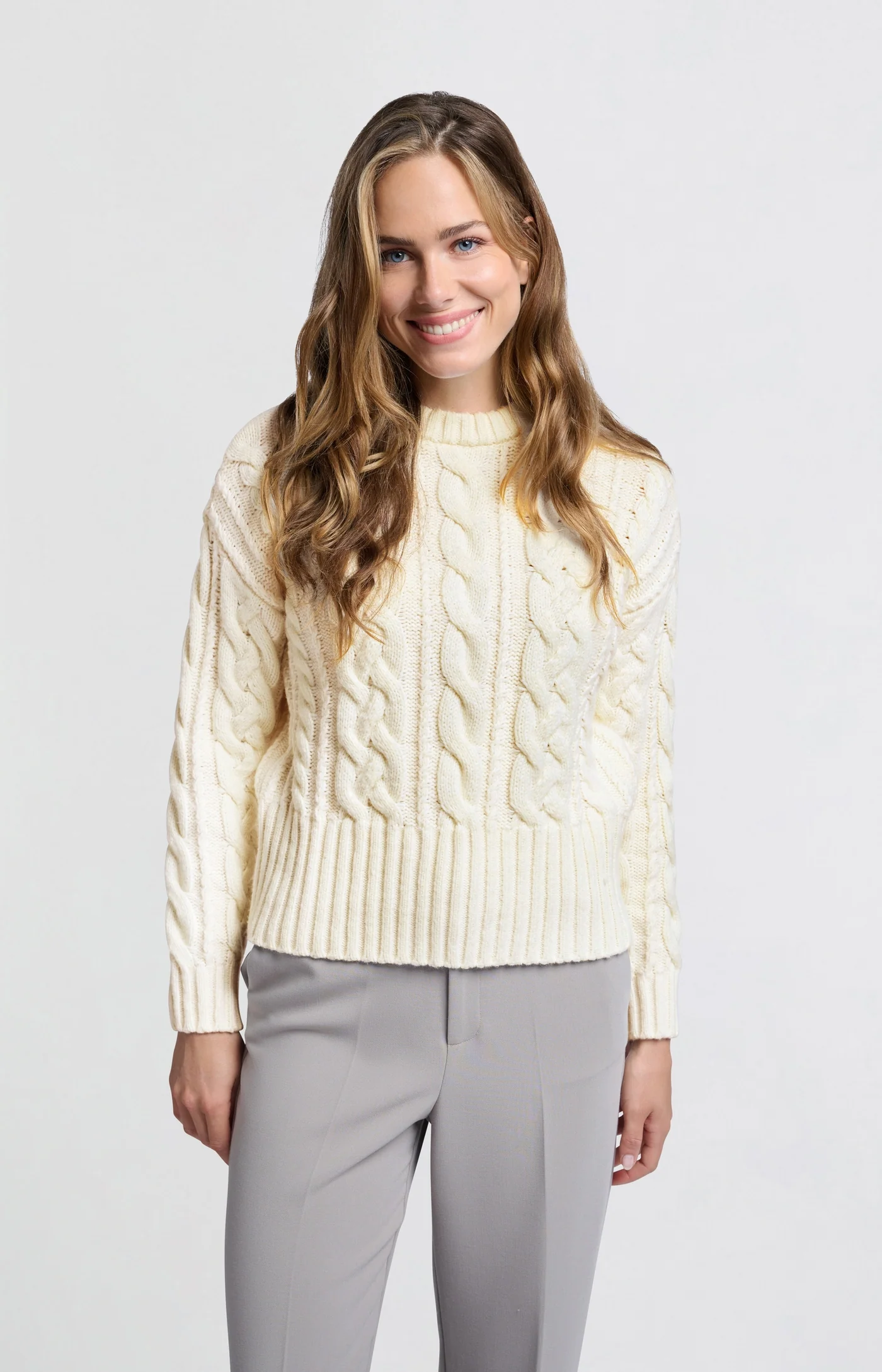 YAYA Cable Knit Sweater