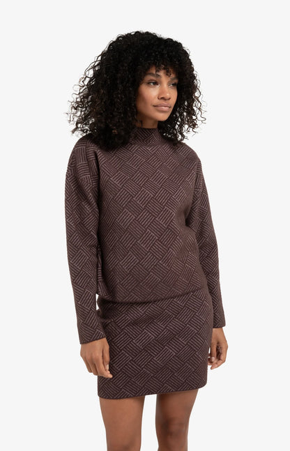 YAYA Jacquard Print Sweater
