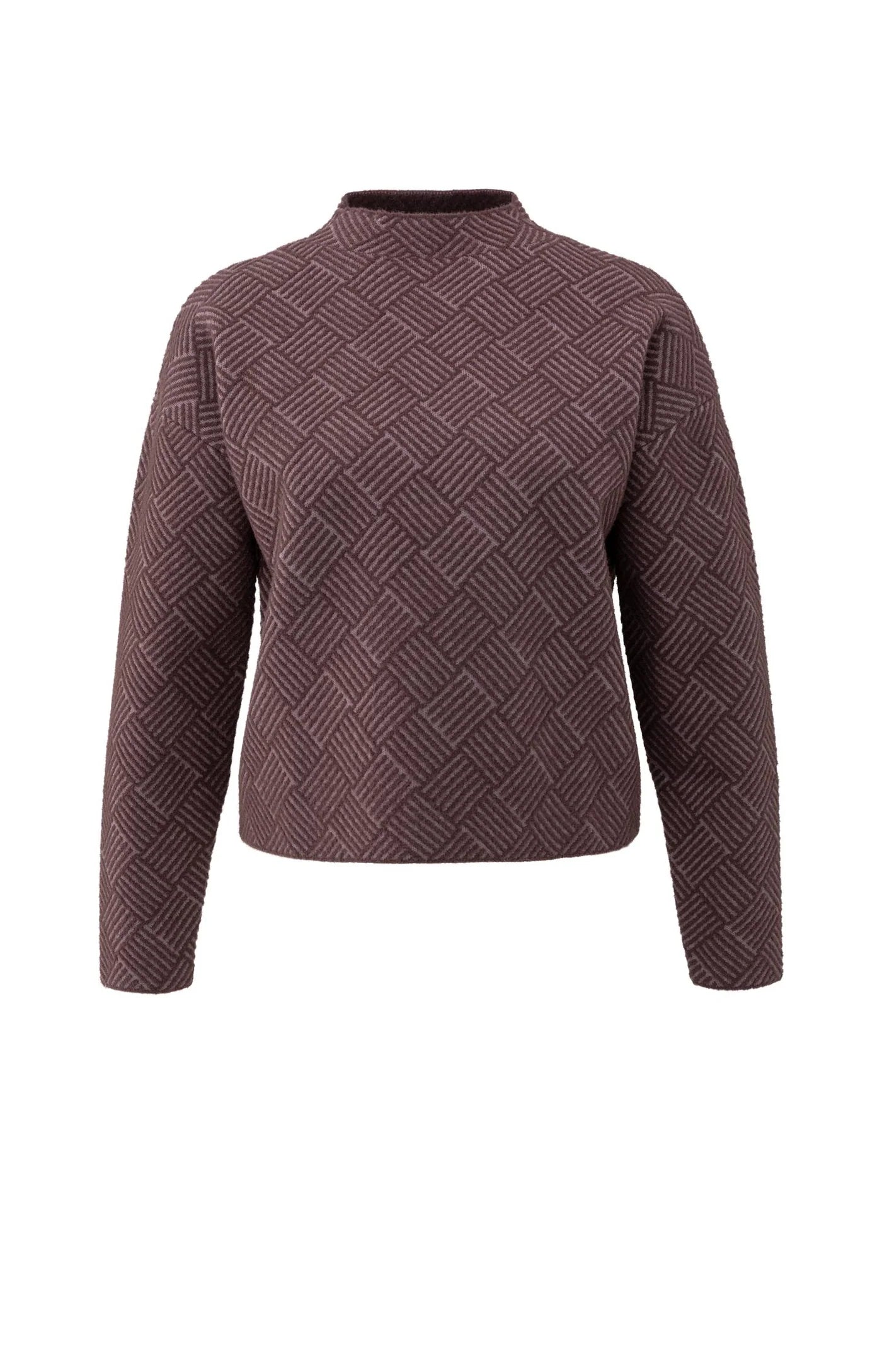 YAYA Jacquard Print Sweater