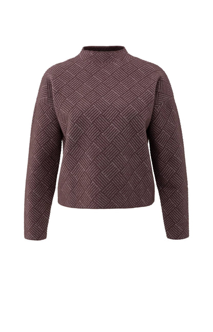YAYA Jacquard Print Sweater