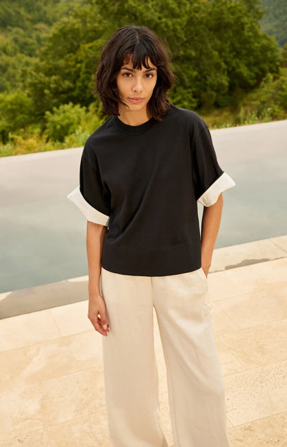 YAYA T-shirt with Cuff Detail