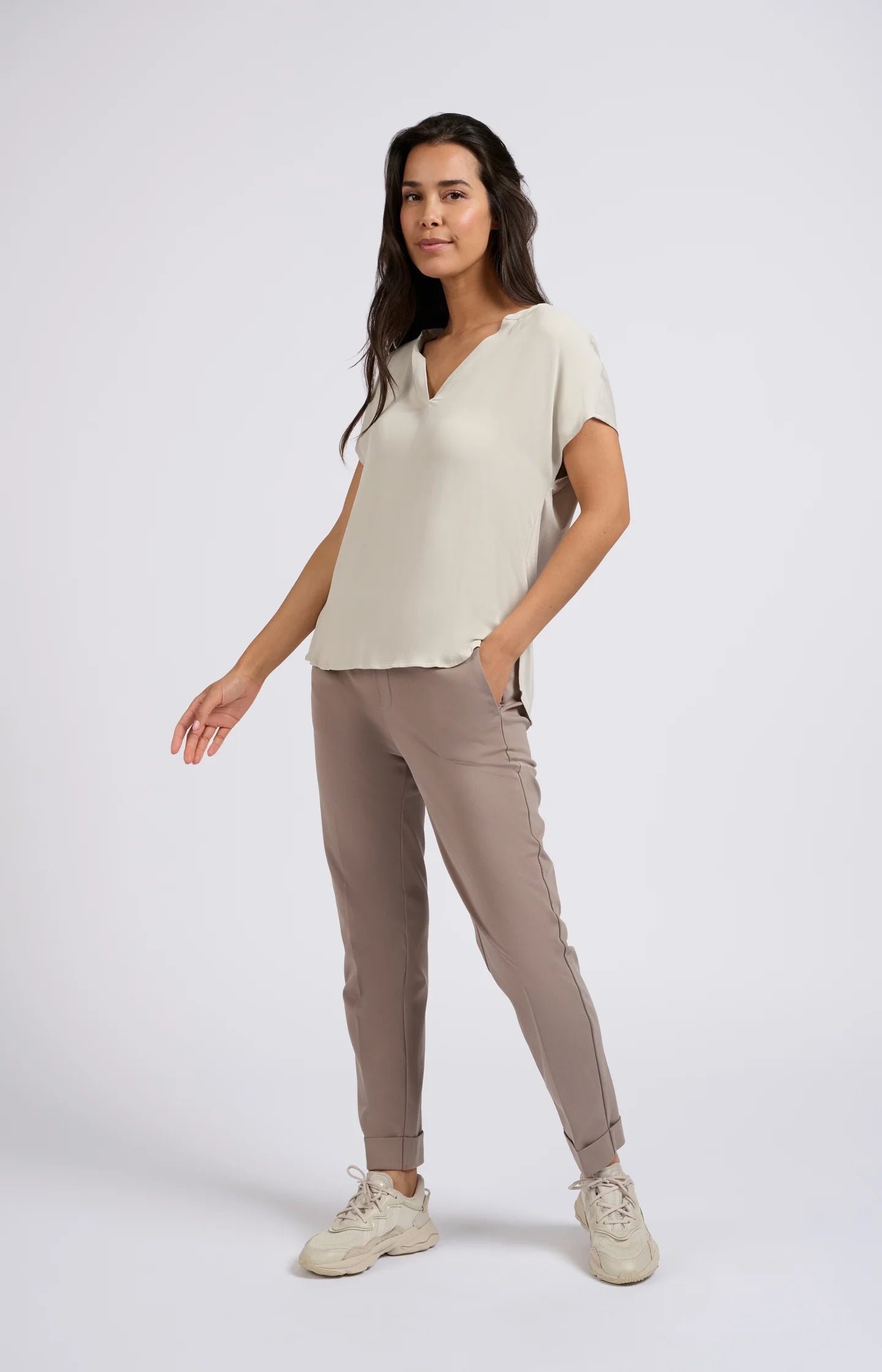 YAYA Jersey Tailored Trouser with Hem