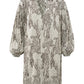 YAYA Print V-Neck Long Sleeve Dress