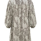 YAYA Print V-Neck Long Sleeve Dress