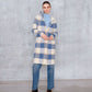 Alison Sheri Long Plaid Sweater Coat