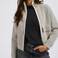 YAYA Knit Woven Print Jacket