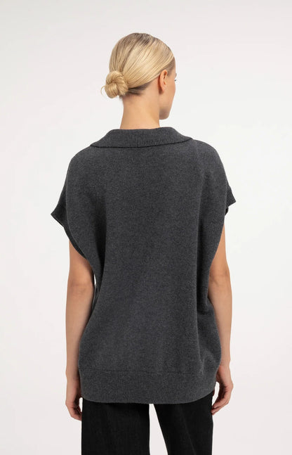 YAYA Knitted Spencer with Collar
