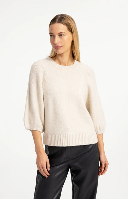 YAYA Sweater with Textured Sleeves