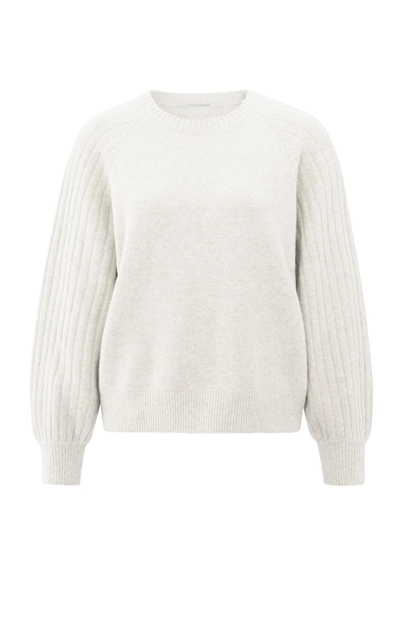 YAYA Rib Sleeve Sweater