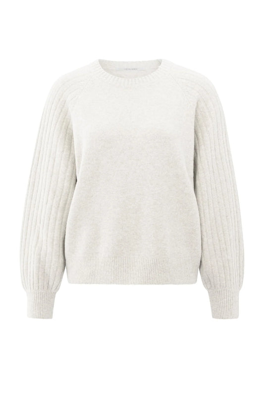 YAYA Rib Sleeve Sweater