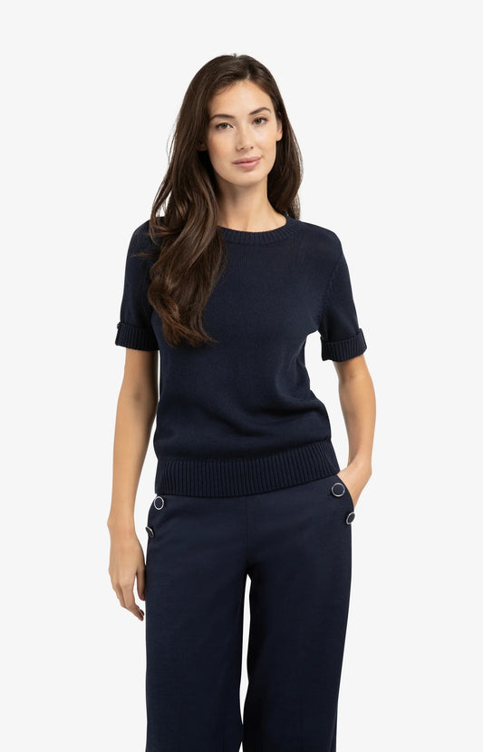 YAYA Knit Short Sleeve Top