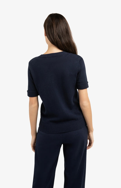 YAYA Knit Short Sleeve Top