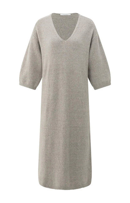YAYA Knit V-Neck Dress