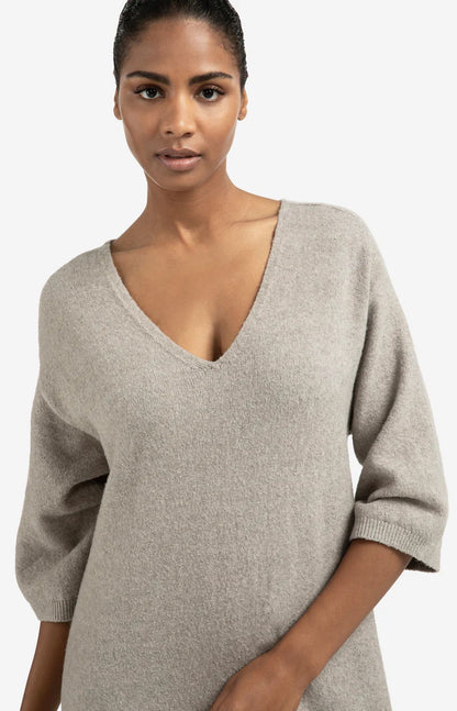 YAYA Knit V-Neck Dress