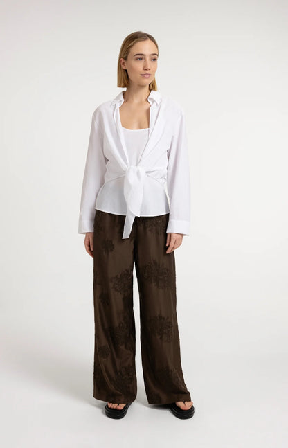 YAYA Twin Set Tie Blouse
