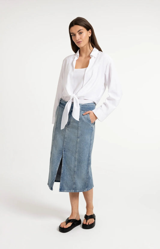 YAYA Twin Set Tie Blouse