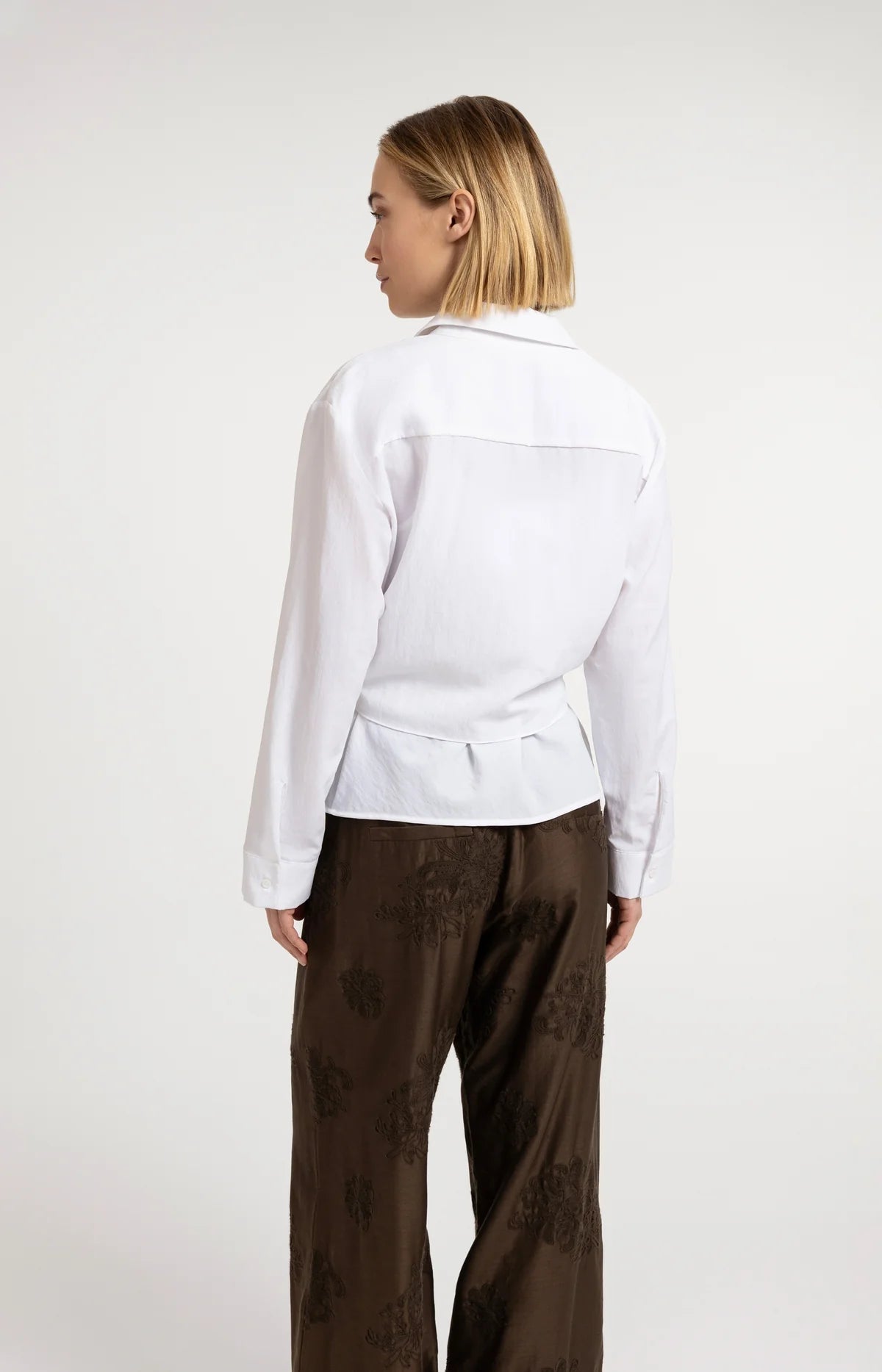 YAYA Twin Set Tie Blouse