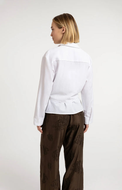 YAYA Twin Set Tie Blouse