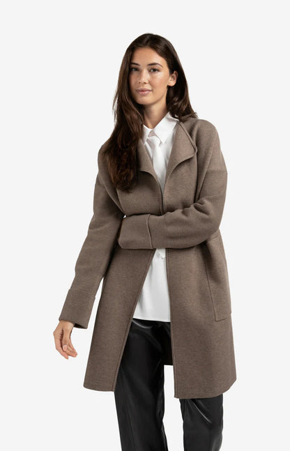 YAYA Long Coat-igan with Patch Pockets