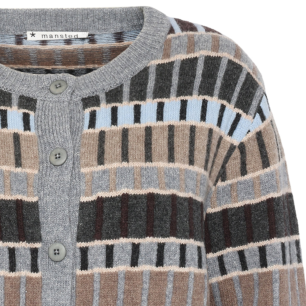 Mansted Print Wool Button Cardigan