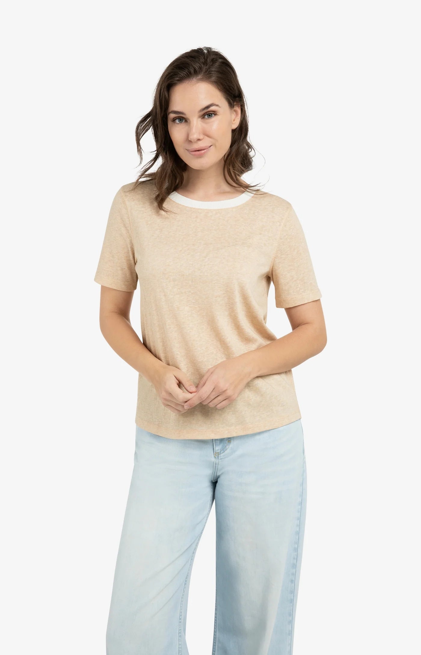YAYA Melange Ribbed T-Shirt
