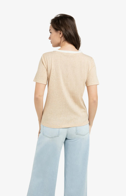YAYA Melange Ribbed T-Shirt