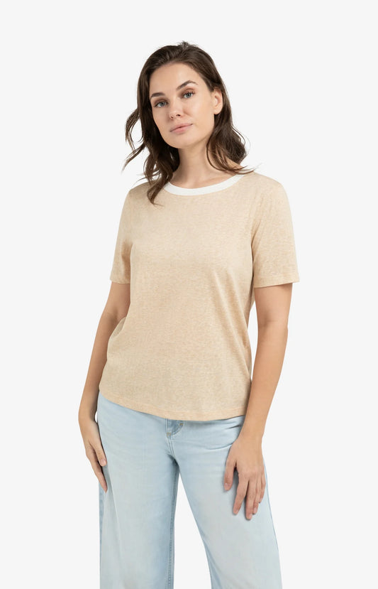 YAYA Melange Ribbed T-Shirt