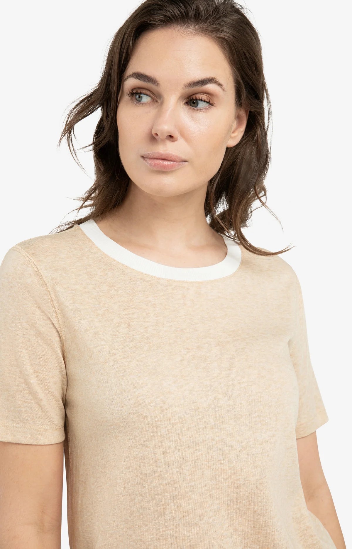 YAYA Melange Ribbed T-Shirt