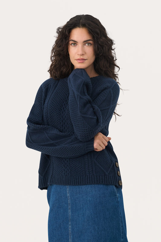 Part Two Lisamarie Cable Crew Neck Sweater