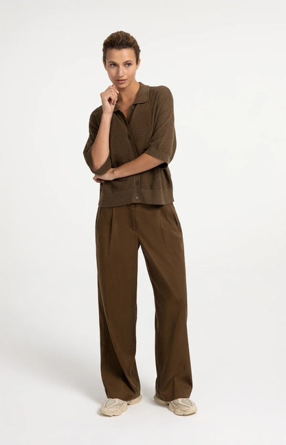 YAYA Mesh Stitch Cardigan