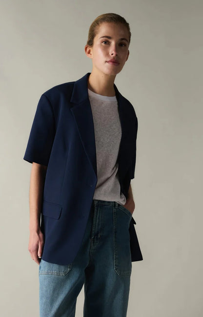 YAYA Oversized Short Sleeve Blazer