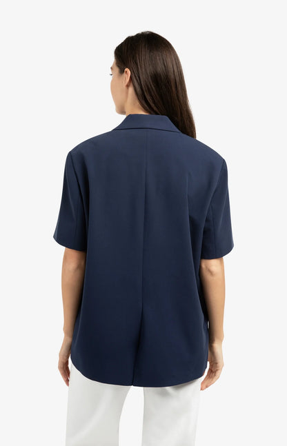 YAYA Oversized Short Sleeve Blazer