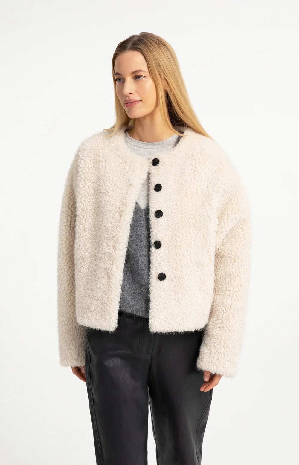 YAYA Faux Fur Jacket