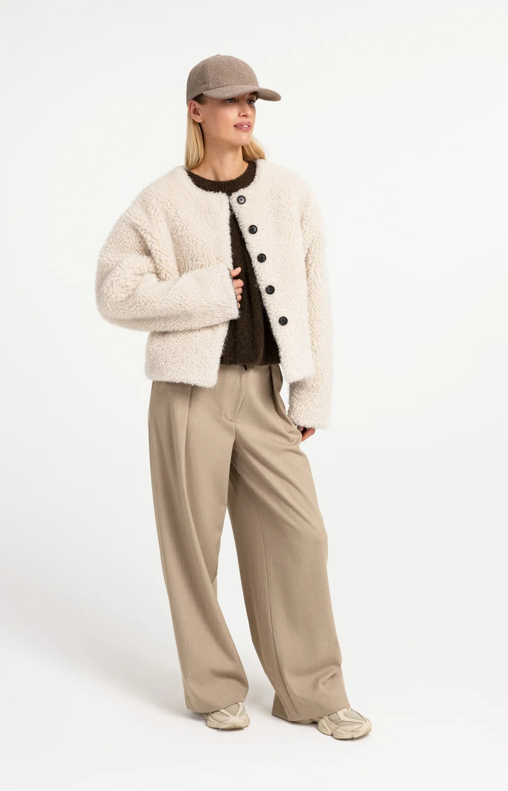 YAYA Faux Fur Jacket