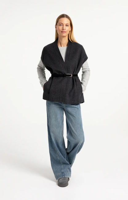 YAYA Oversized Sleeveless Trench Vest