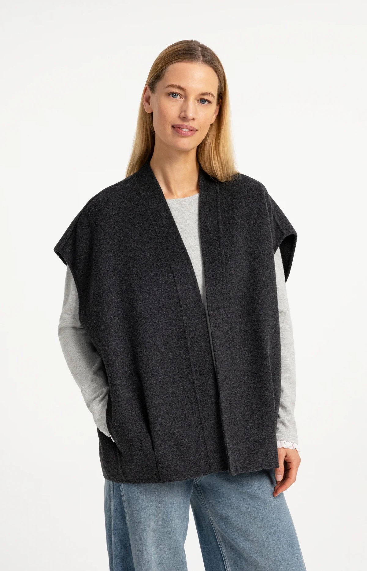 YAYA Oversized Sleeveless Trench Vest