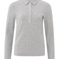 YAYA Cotton Rib Polo Long Sleeve