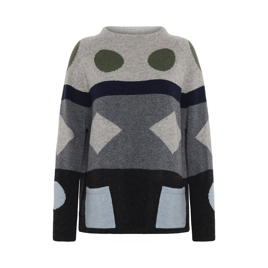 Mansted Popcorn Print Wool Sweater