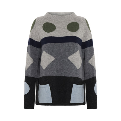 Mansted Popcorn Print Wool Sweater