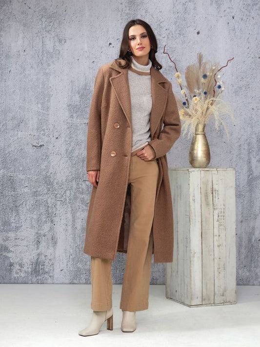 Alison Sheri Long Wool Double Breasted Coat