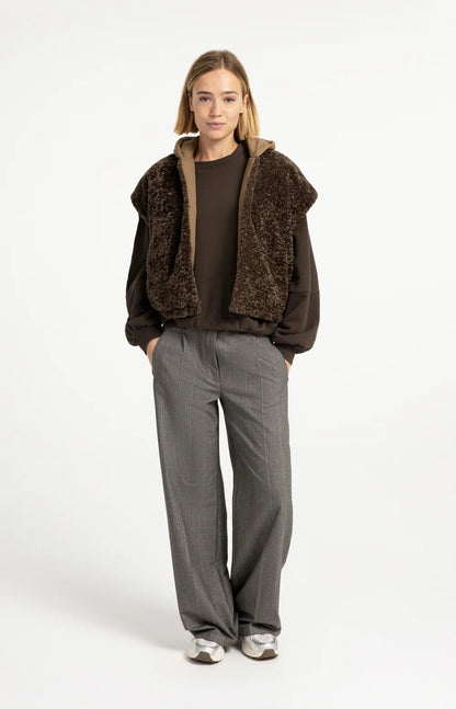 YAYA Reversible Faux Fur Bodywarmer